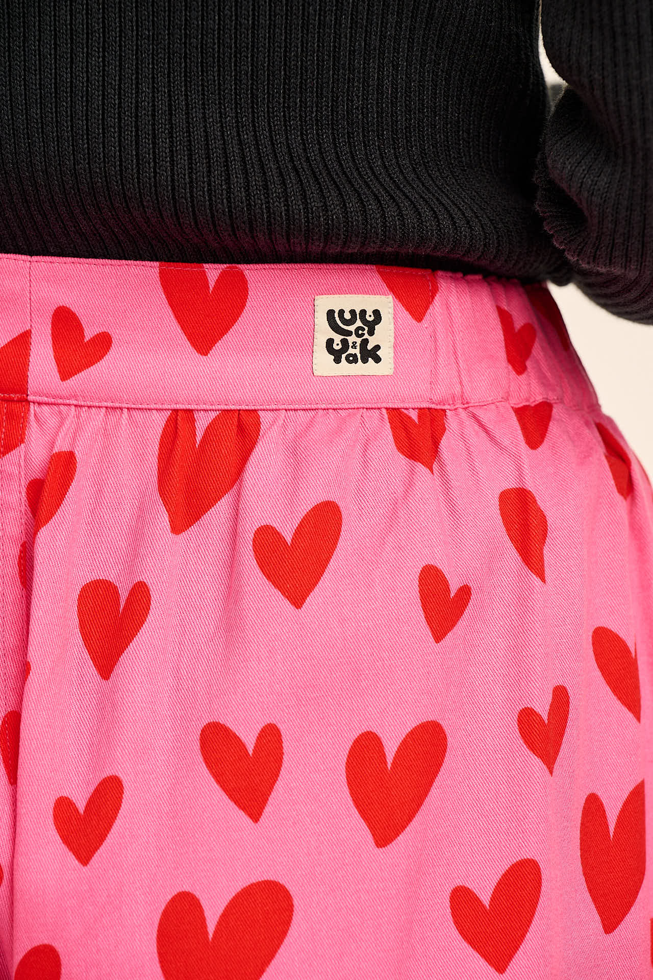 Beau - Barrel Leg Cotton Trousers in Cupid