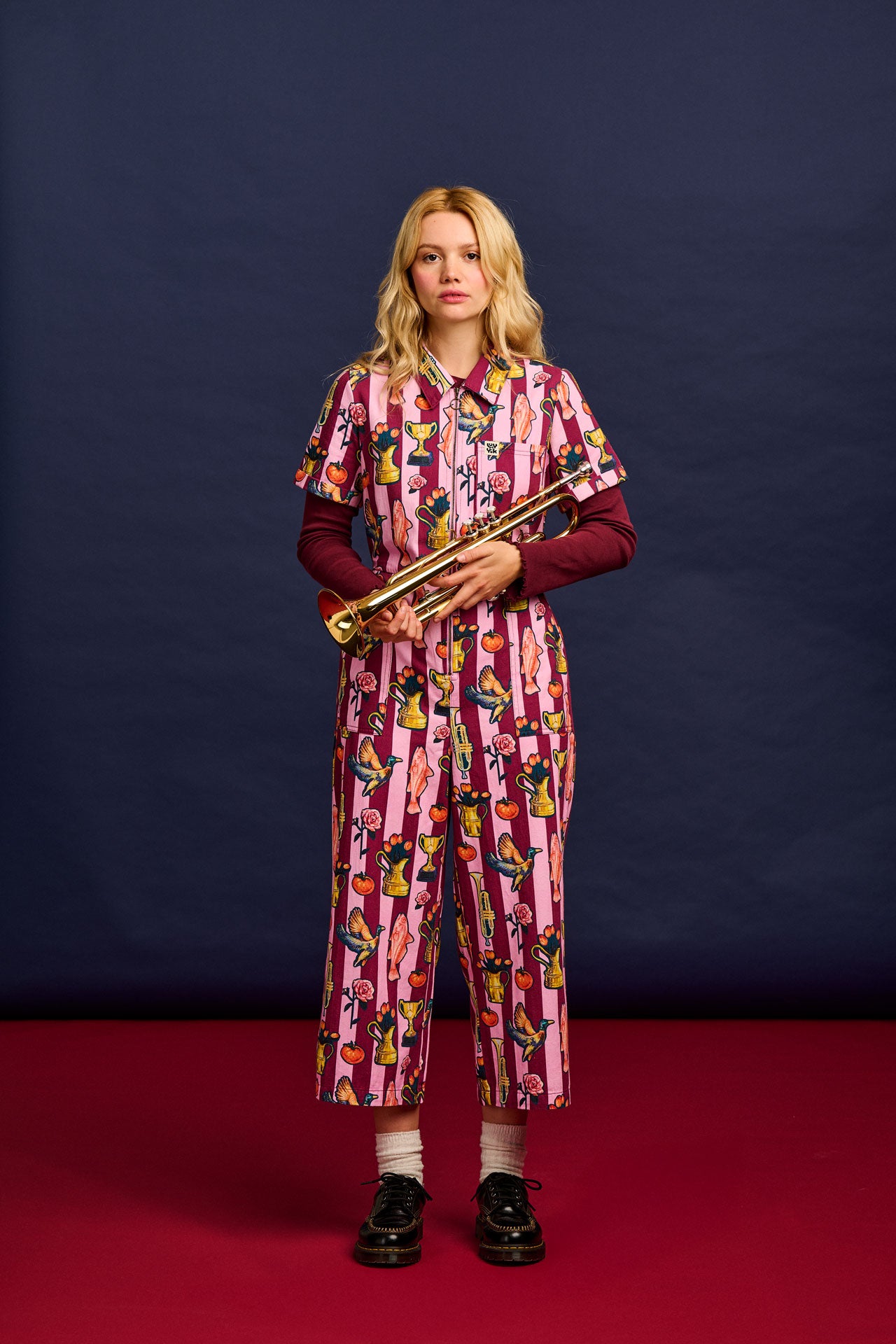 L.E. Ragan - Cotton Jumpsuit in Artist Print by Emily Furr & Yak