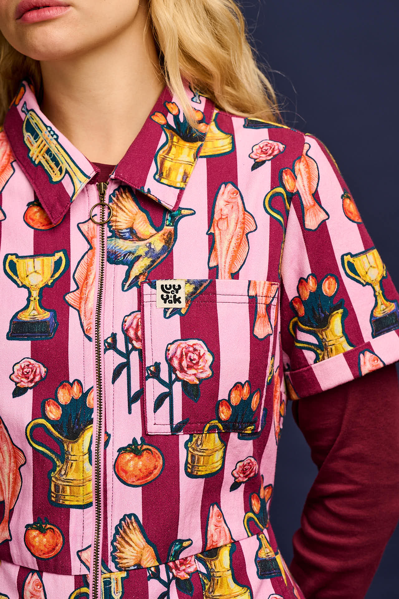 L.E. Ragan - Cotton Jumpsuit in Artist Print by Emily Furr & Yak