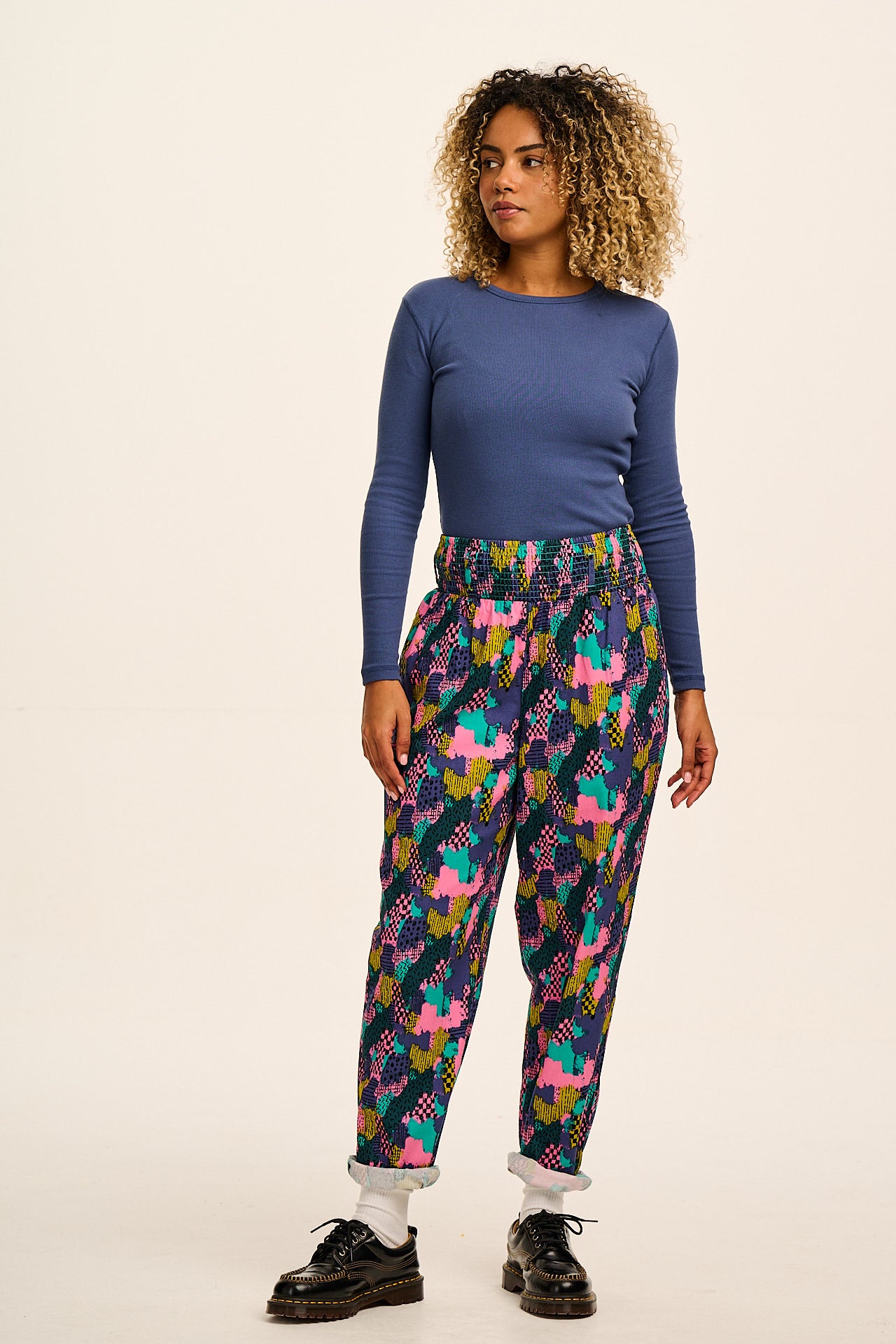 Alexa - Cotton Trousers in Make Your Mark
