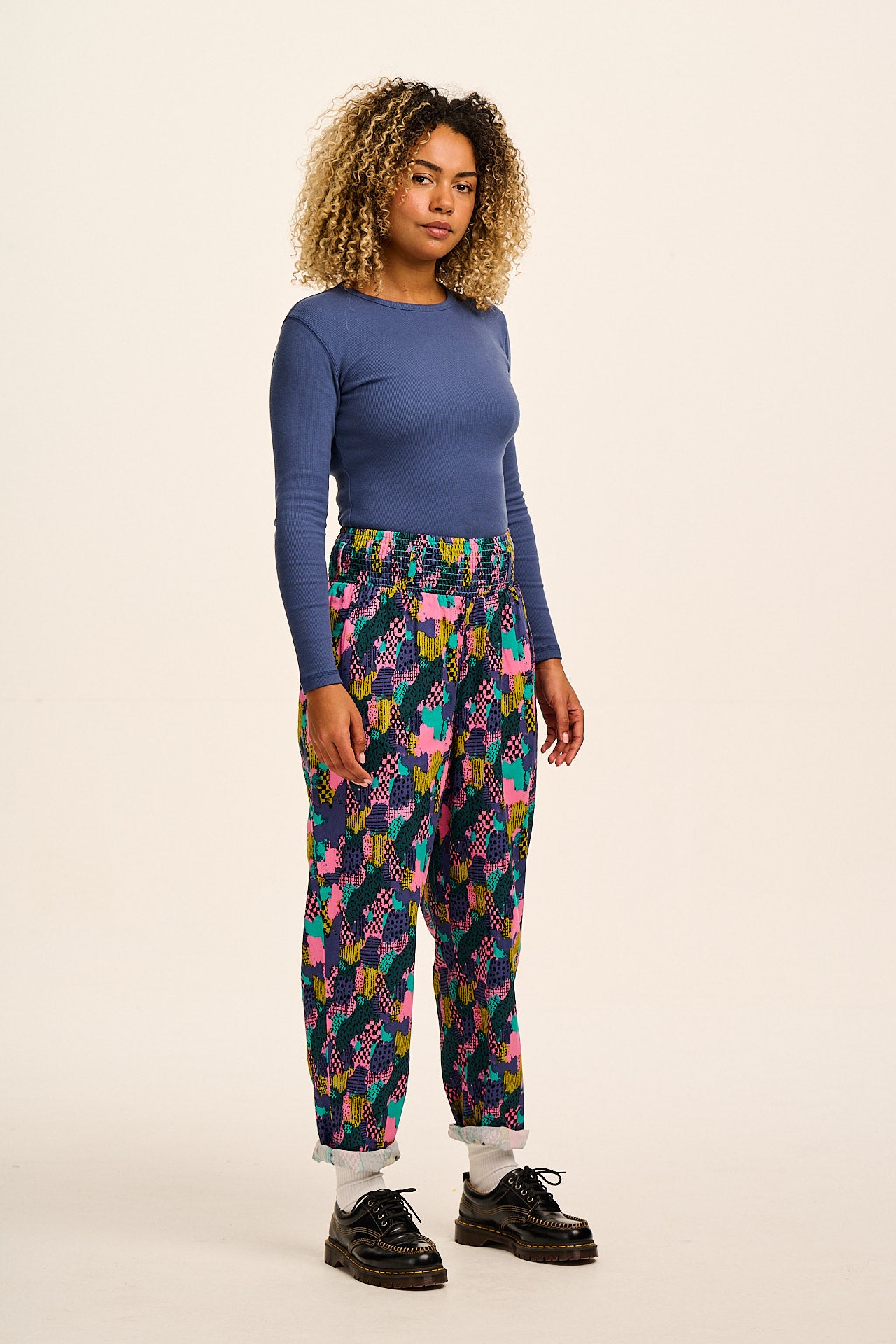 Alexa - Cotton Trousers in Make Your Mark