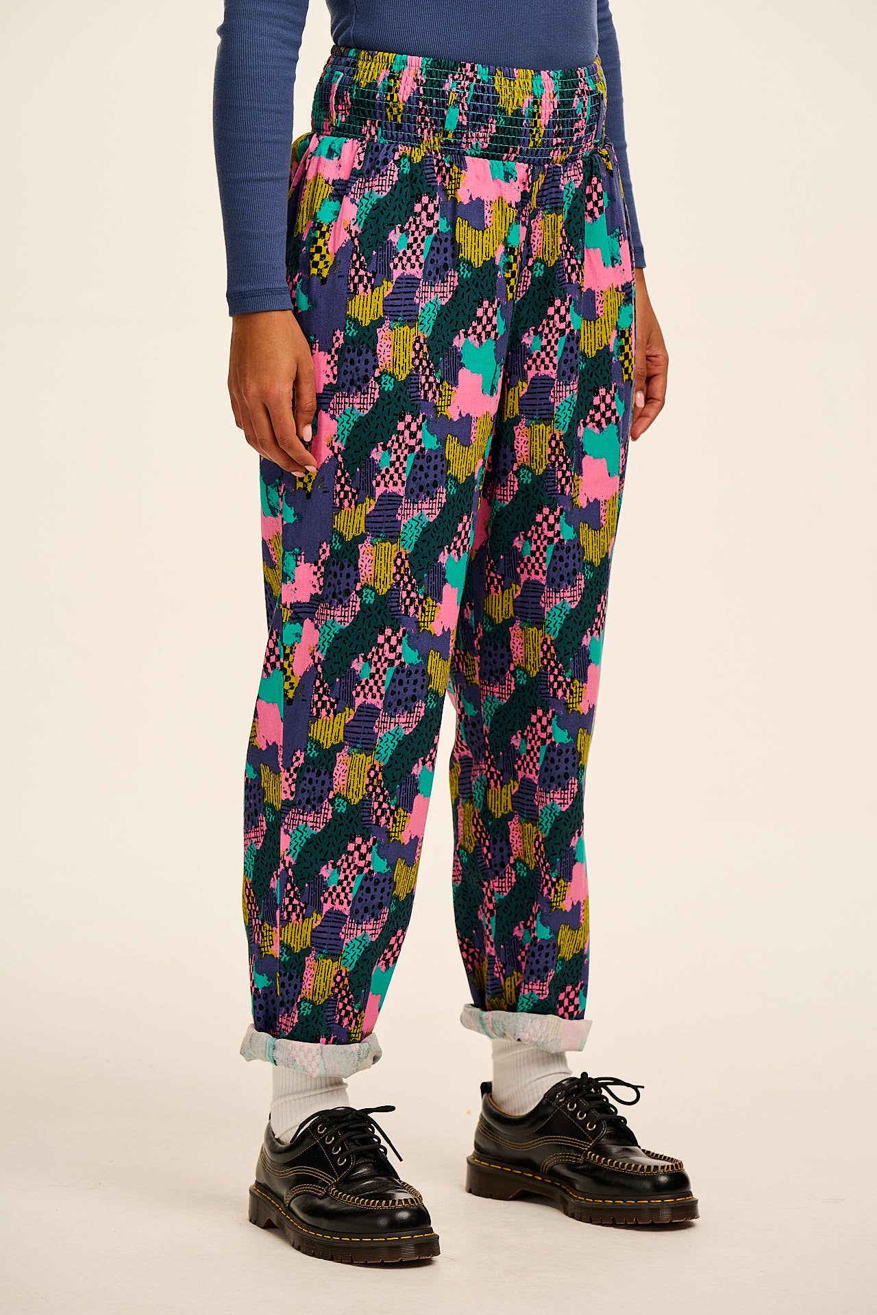 Alexa - Cotton Trousers in Make Your Mark