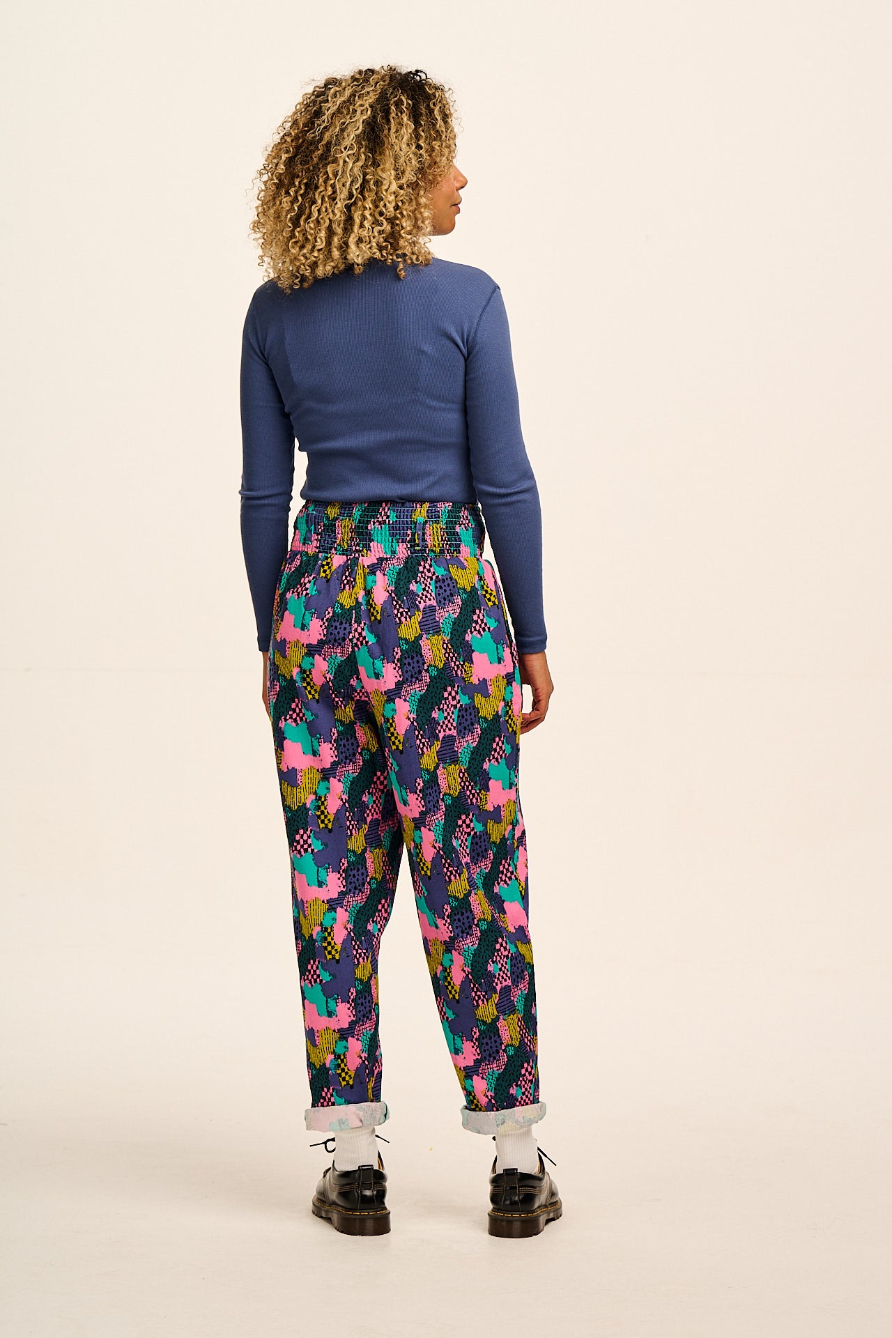 Alexa - Cotton Trousers in Make Your Mark – Lucy & Yak