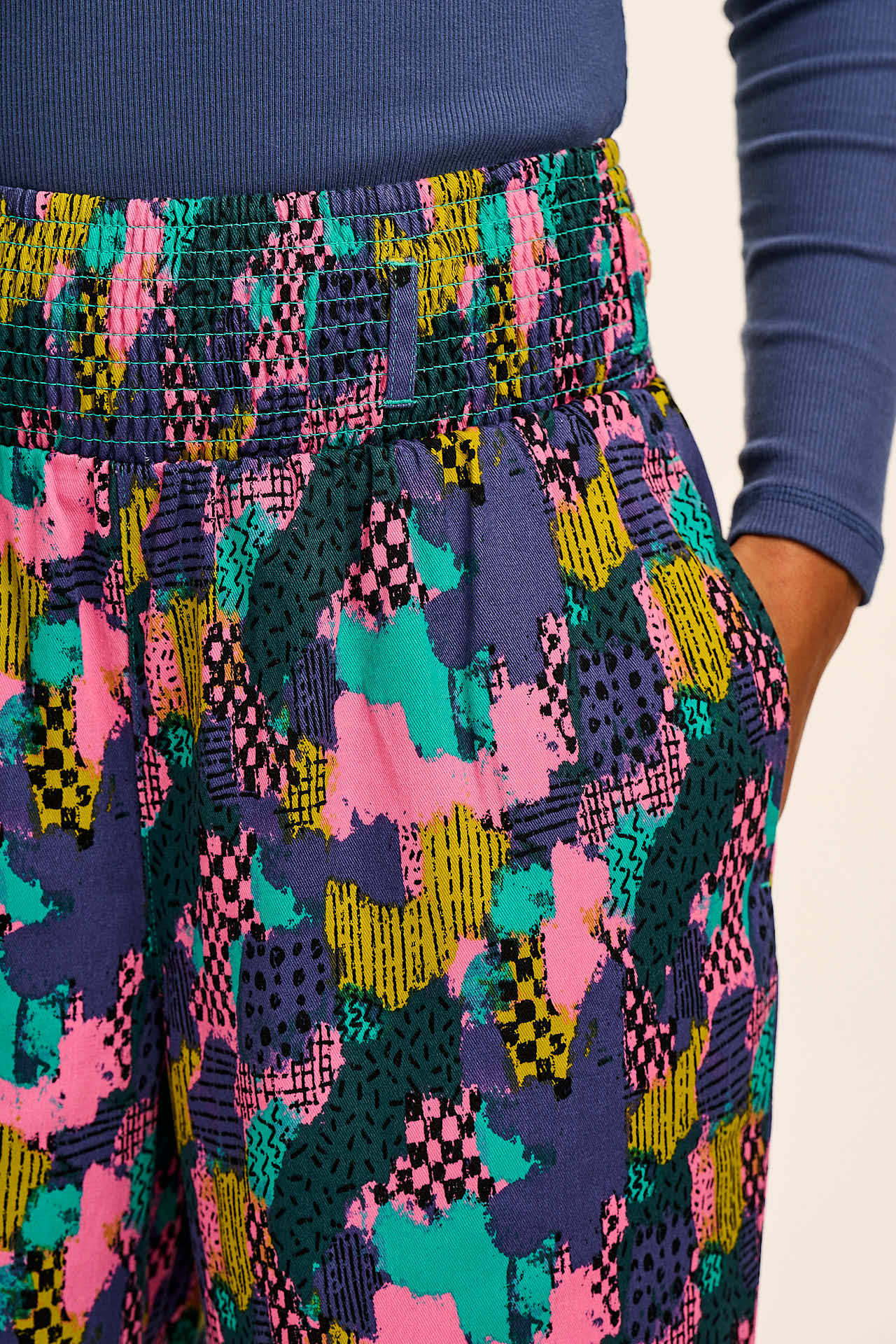 Alexa - Cotton Trousers in Make Your Mark