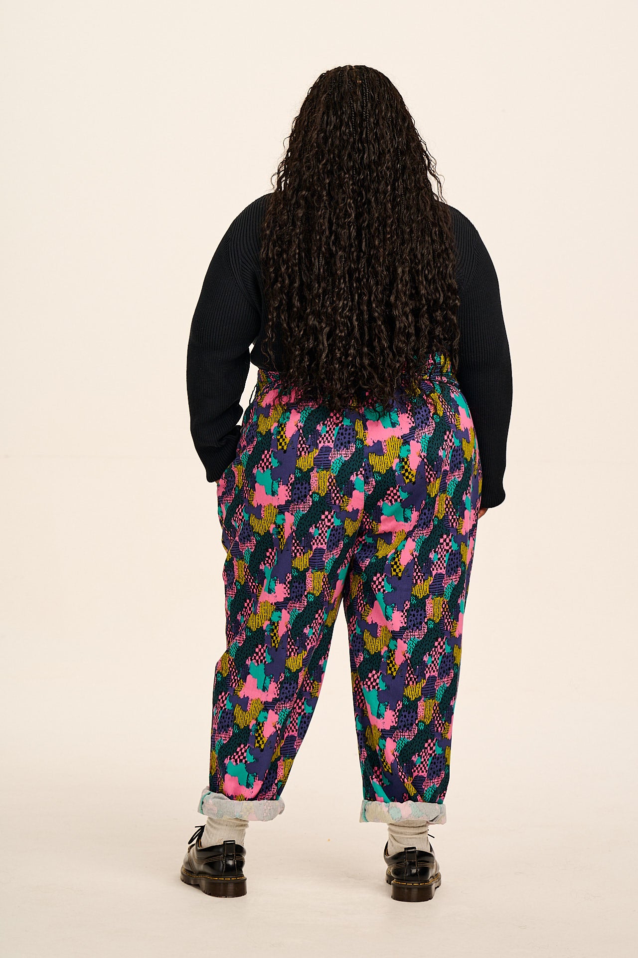 Alexa - Cotton Trousers in Make Your Mark