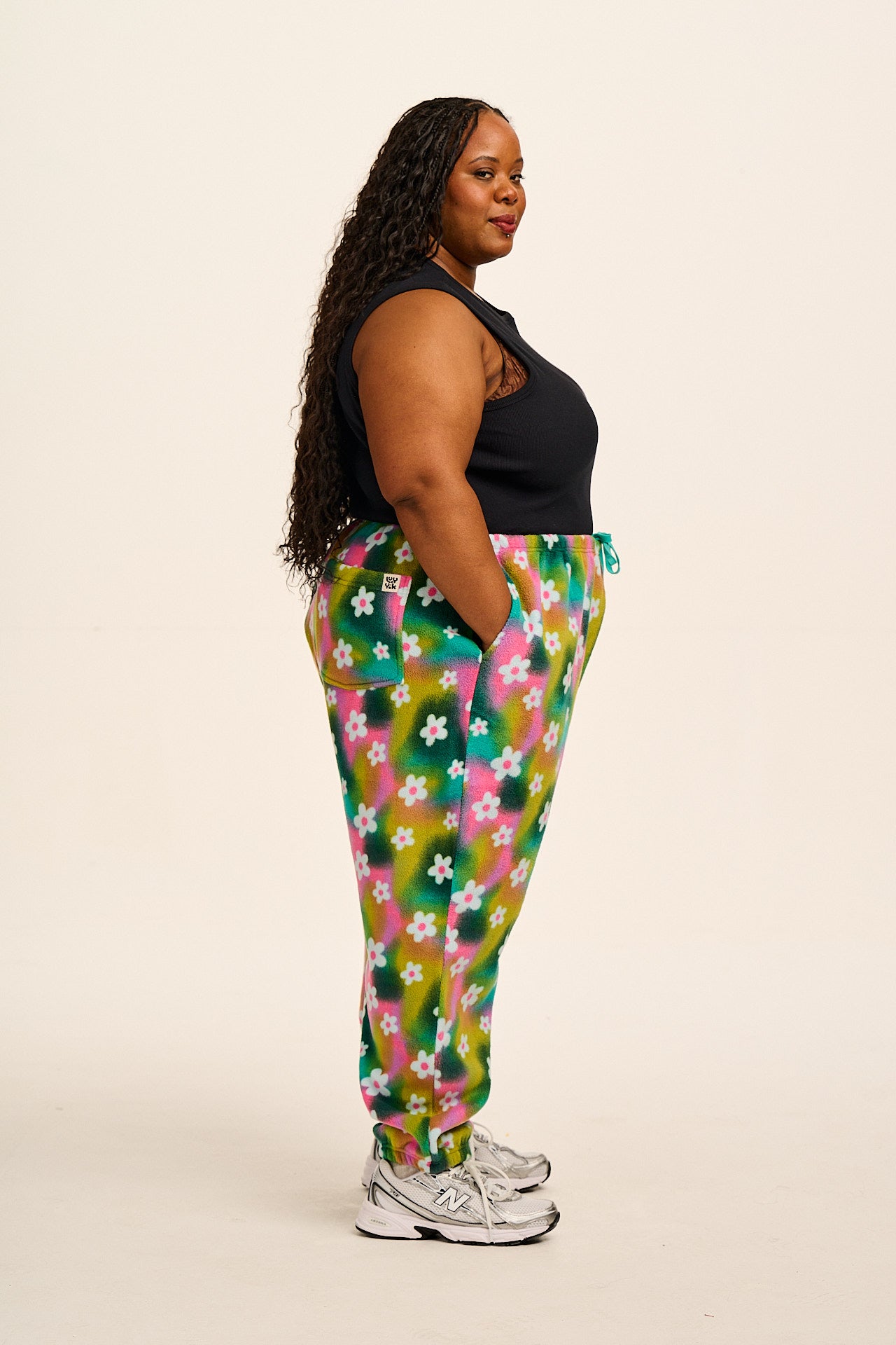 Hana - Polar Fleece Jogger in Tie Dye Daisy Lu