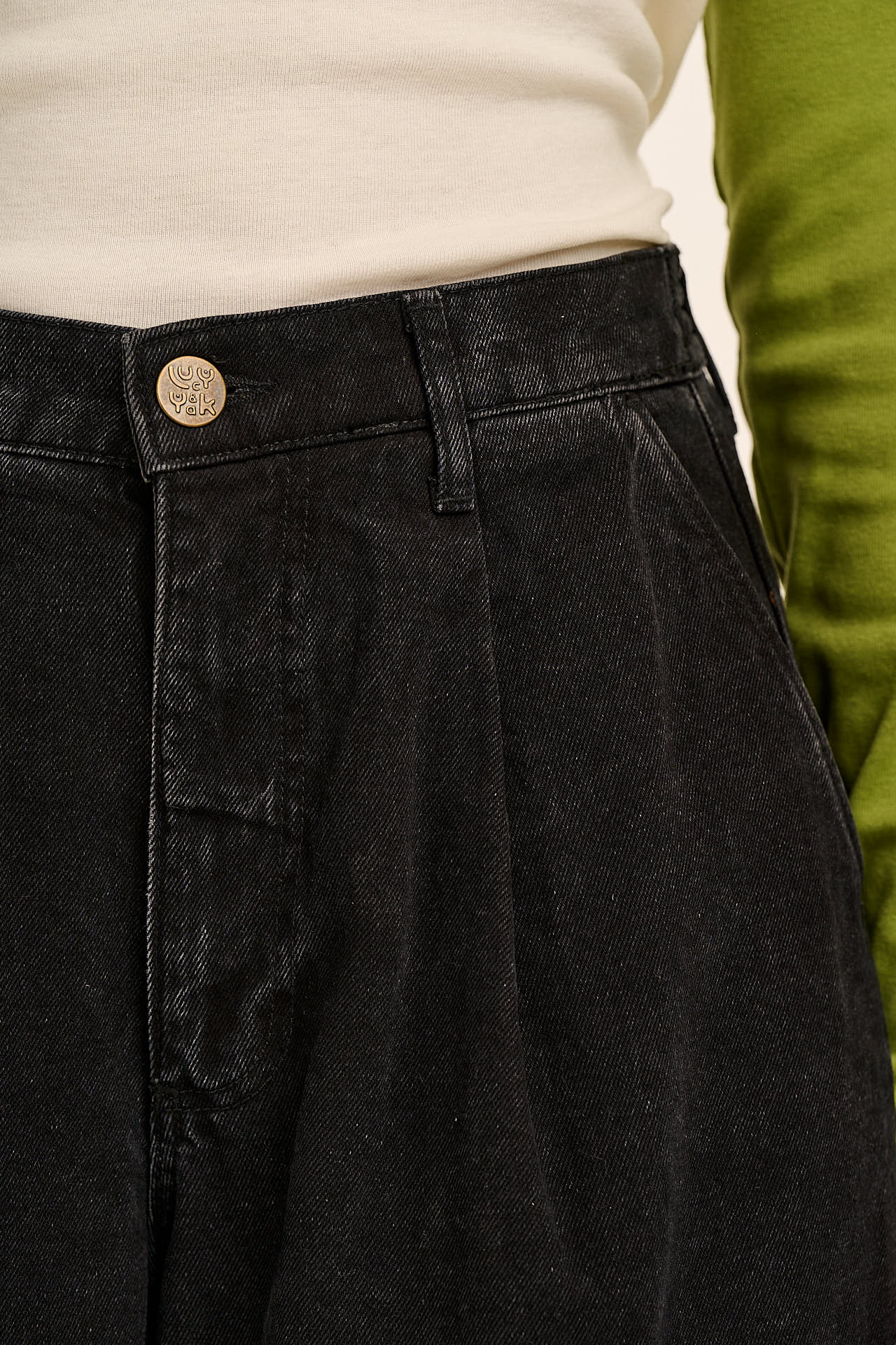 Tate - Denim Baggy Jeans in Black Wash