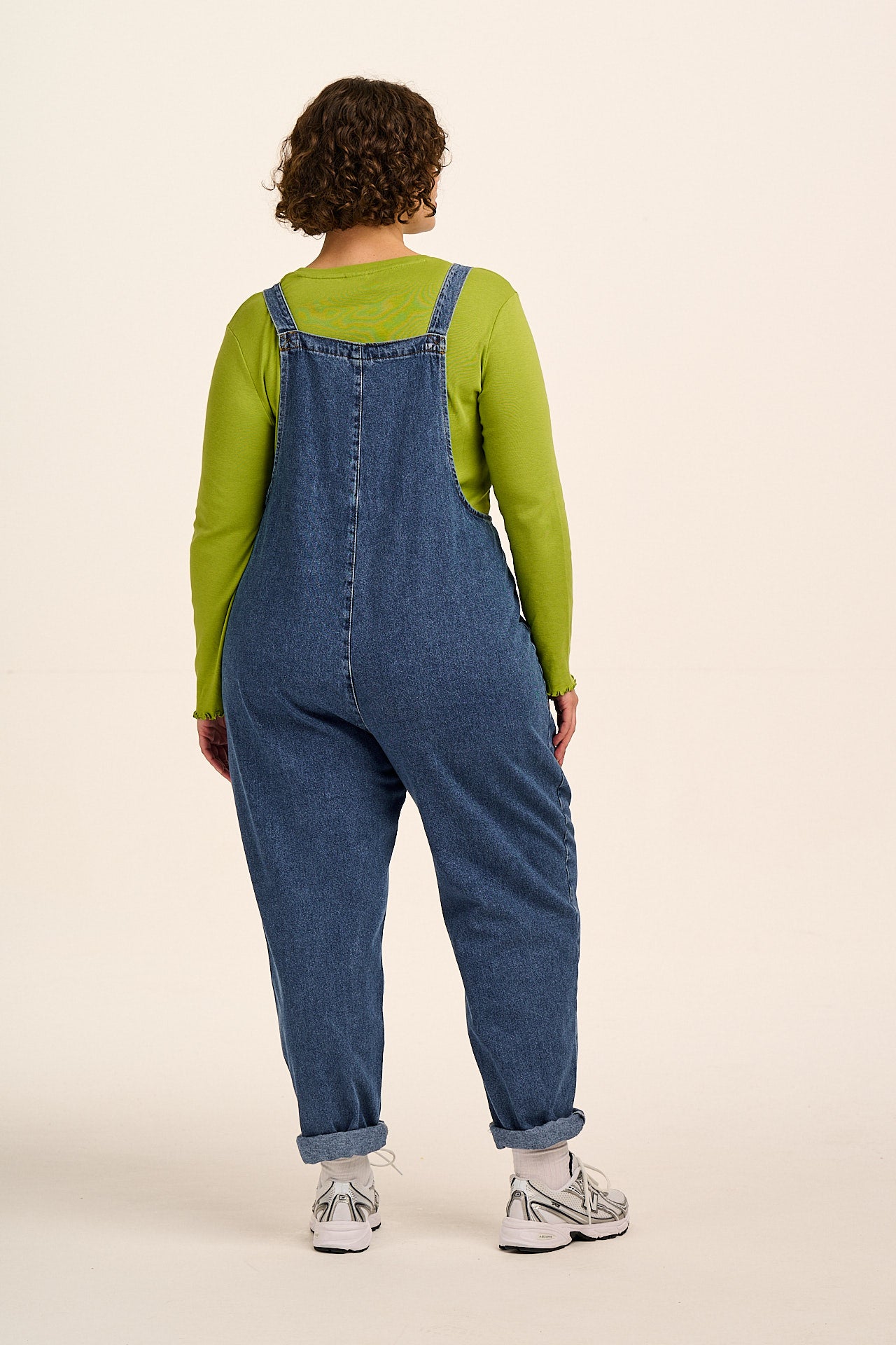 Original - Denim Dungarees in Mid Wash Blue