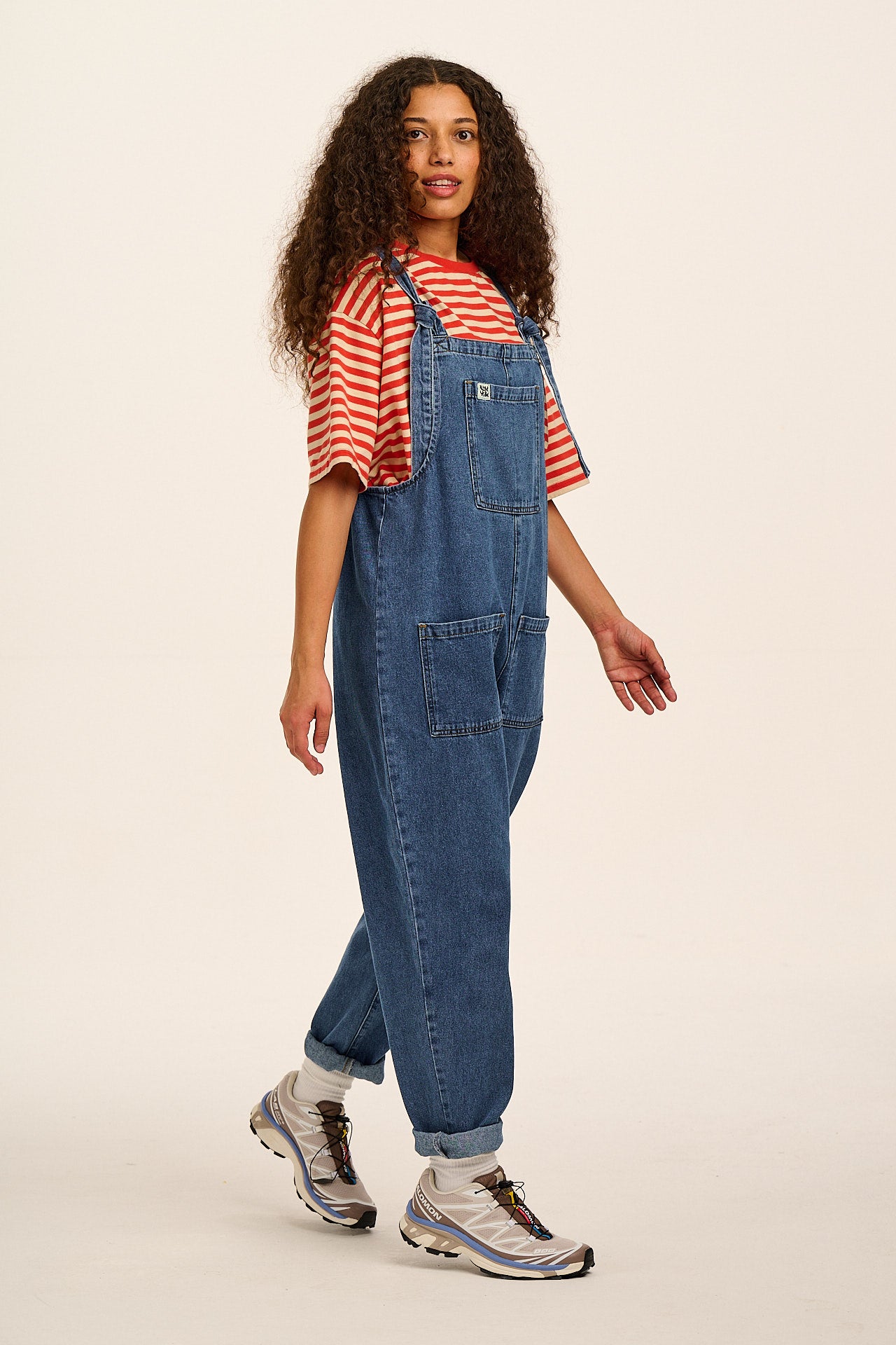 Original - Denim Dungarees in Mid Wash Blue