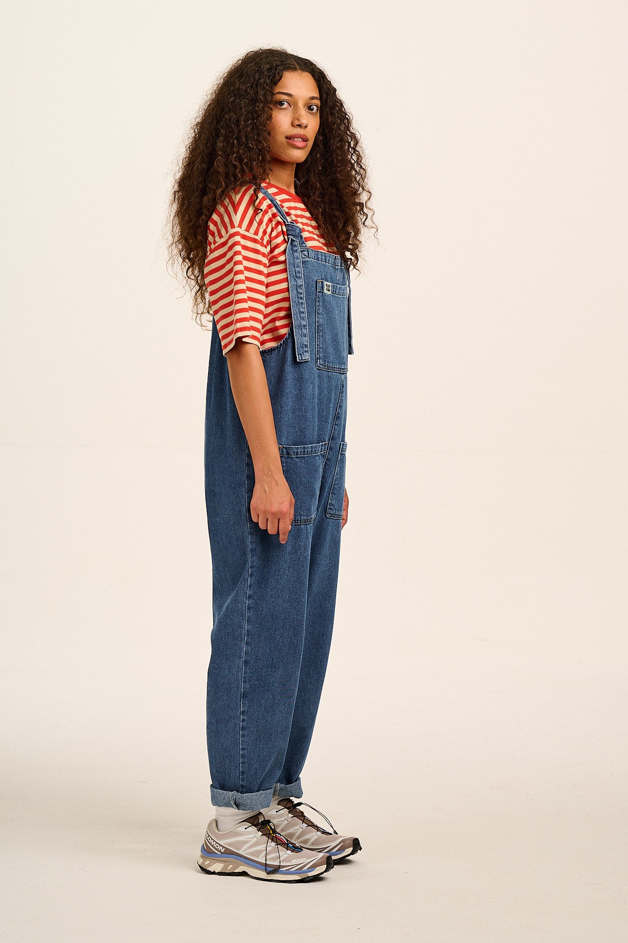 Original - Denim Dungarees in Mid Wash Blue