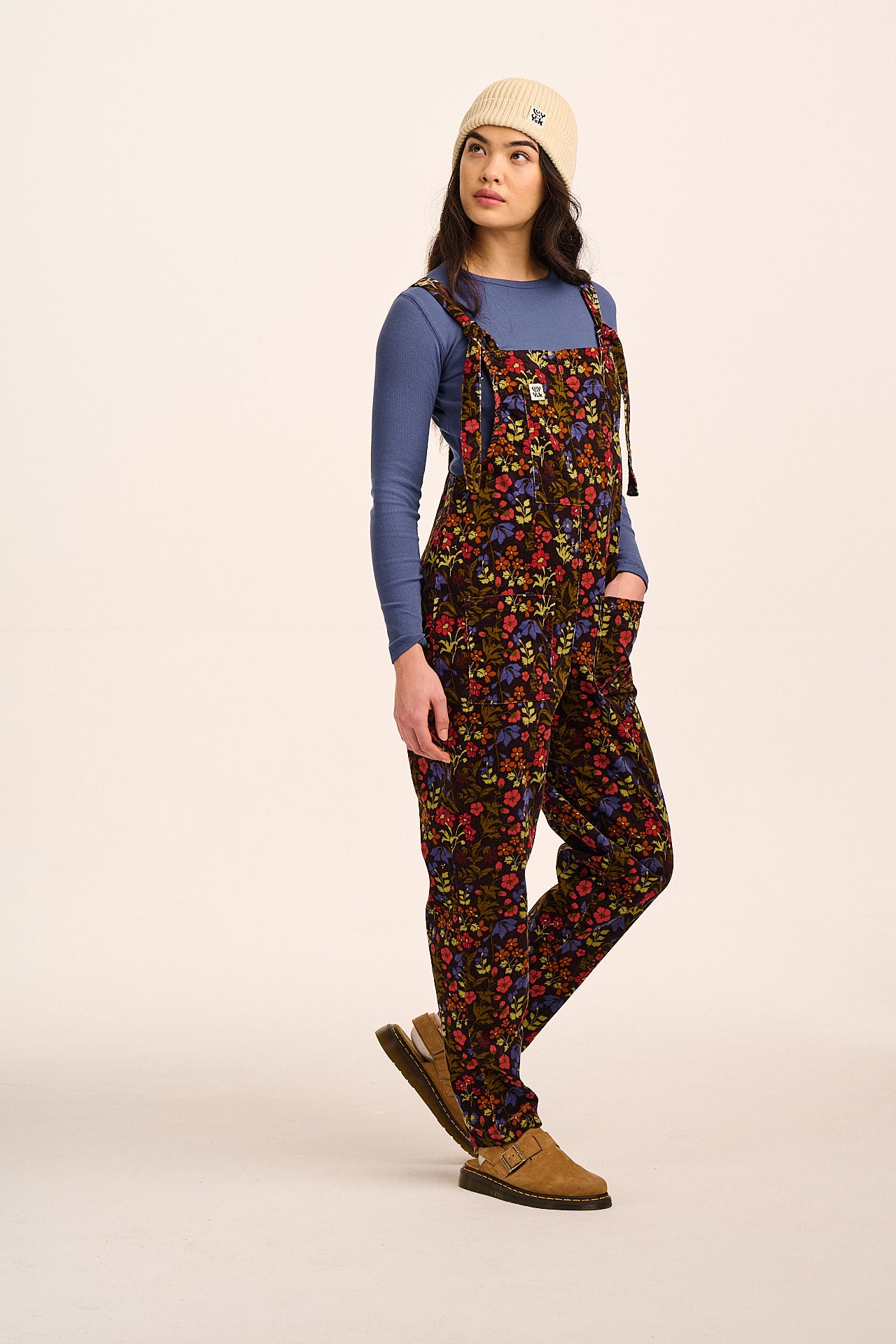 Original - Corduroy Dungarees in Vintage Floral