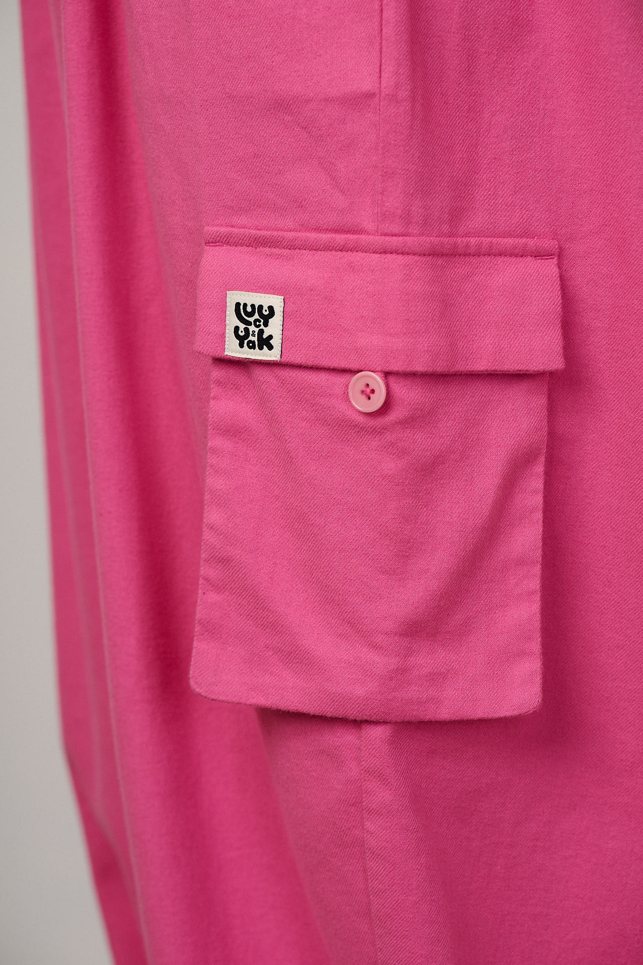 Miyada - Brushed Cotton Dungarees in Pink