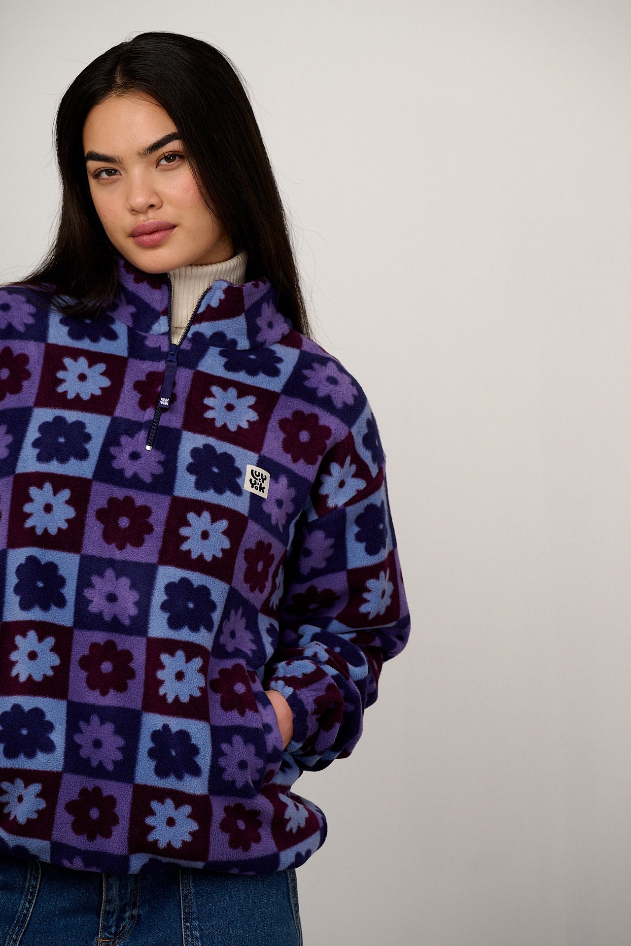 Stevie - Polar Fleece in Delano Check