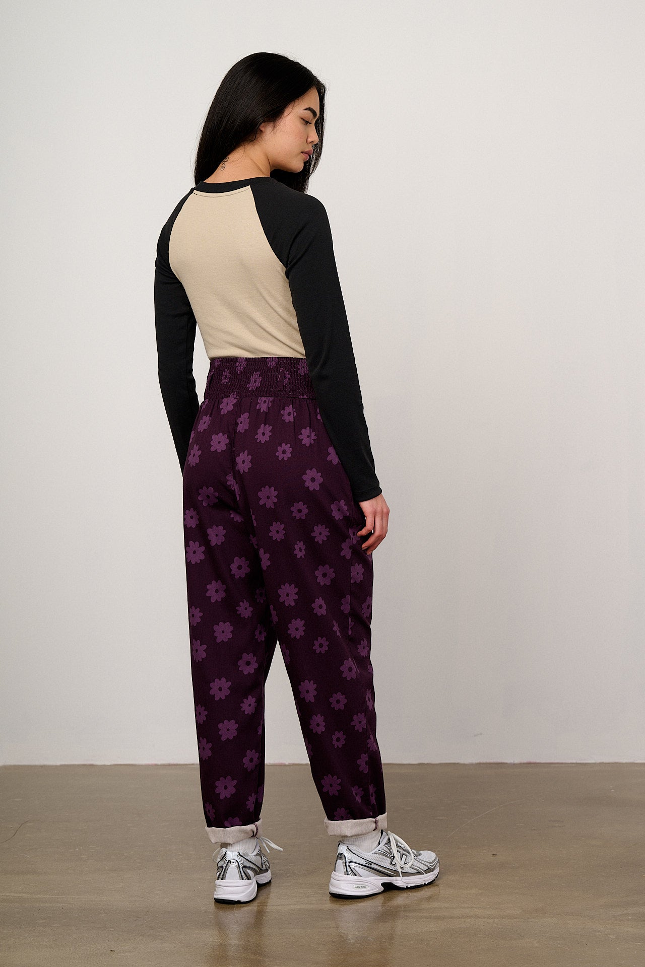Alexa - Cotton Trousers in Purple Delano