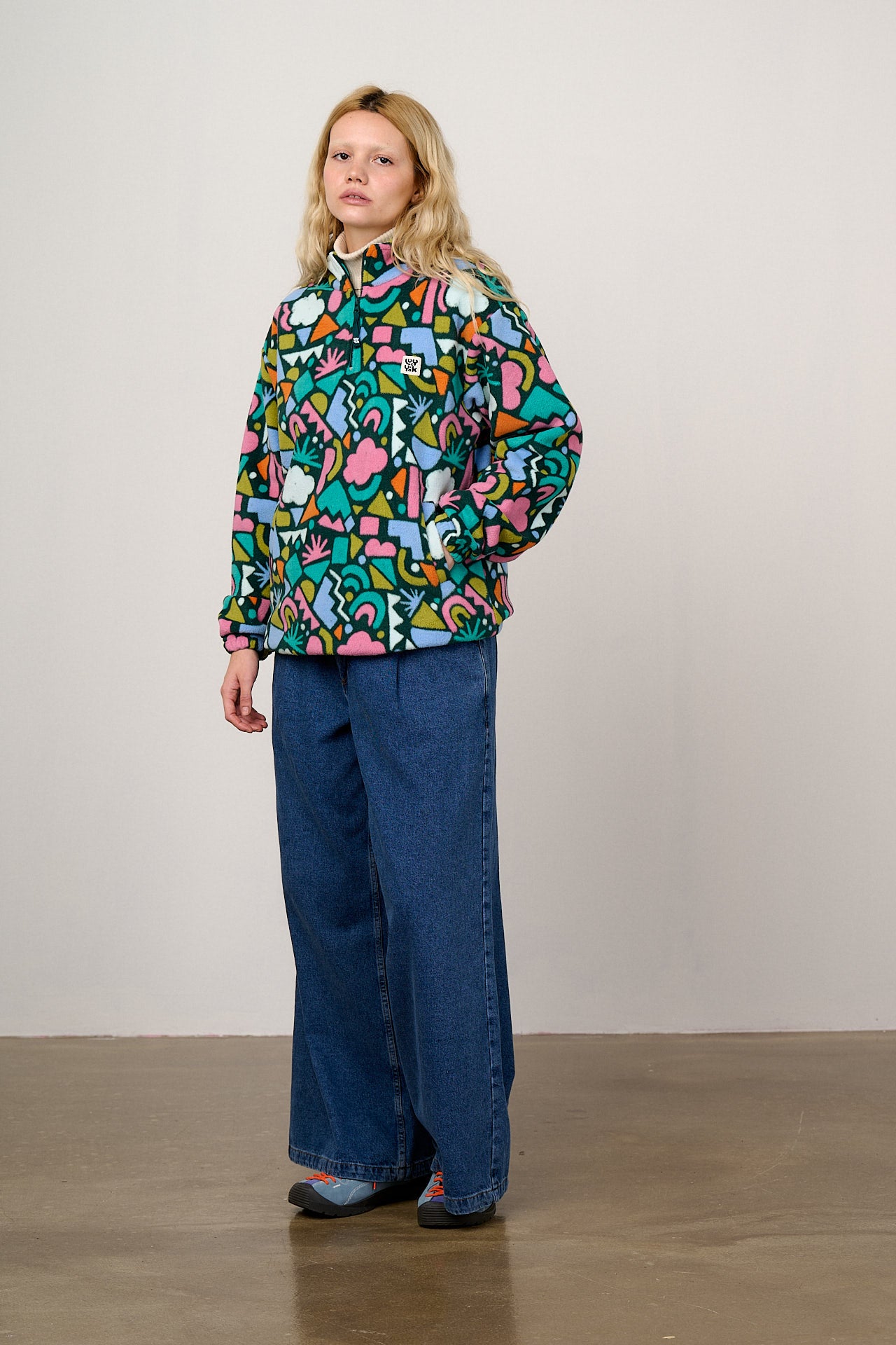 Stevie - Polar Fleece in Bold Shapes