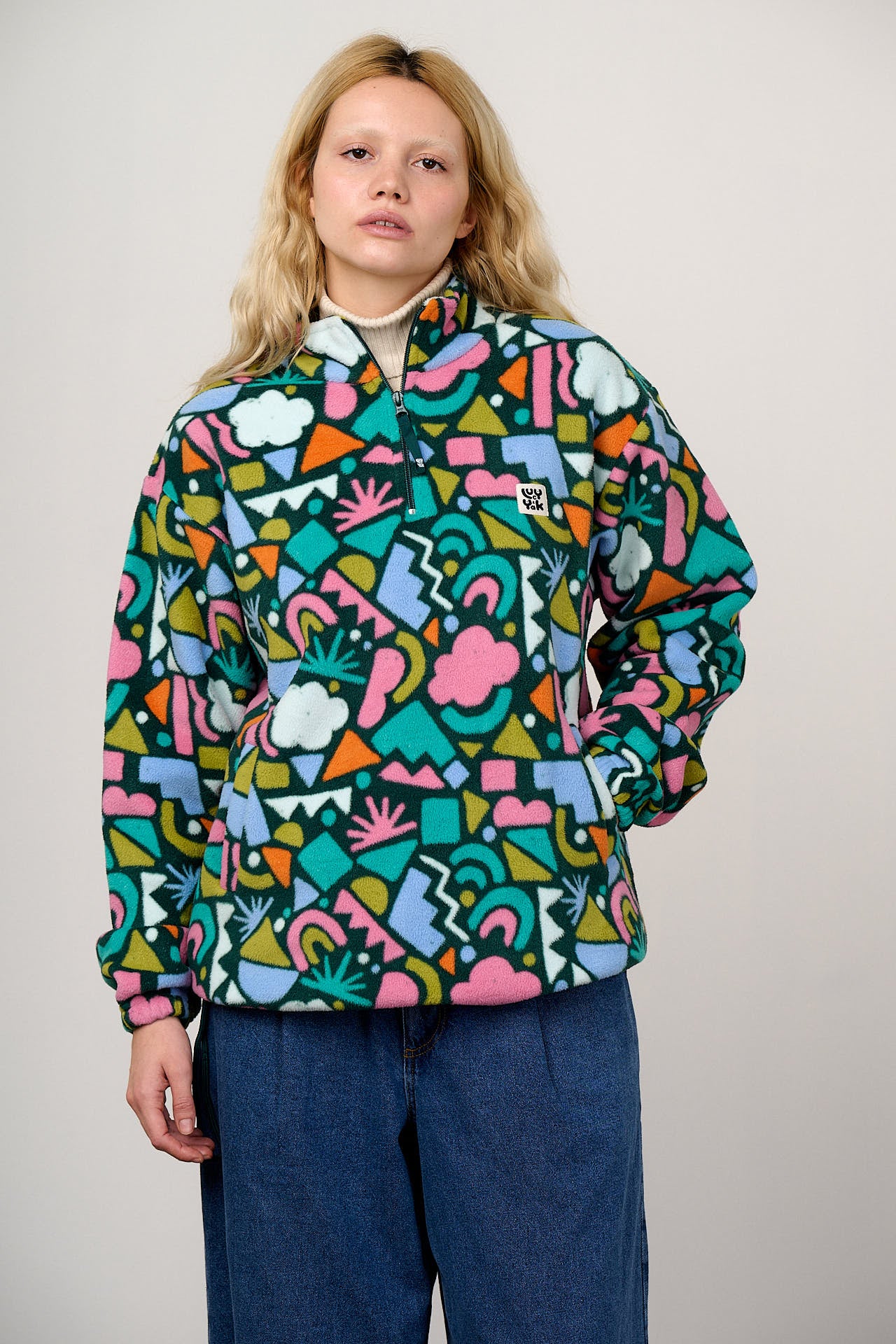 Stevie - Polar Fleece in Bold Shapes