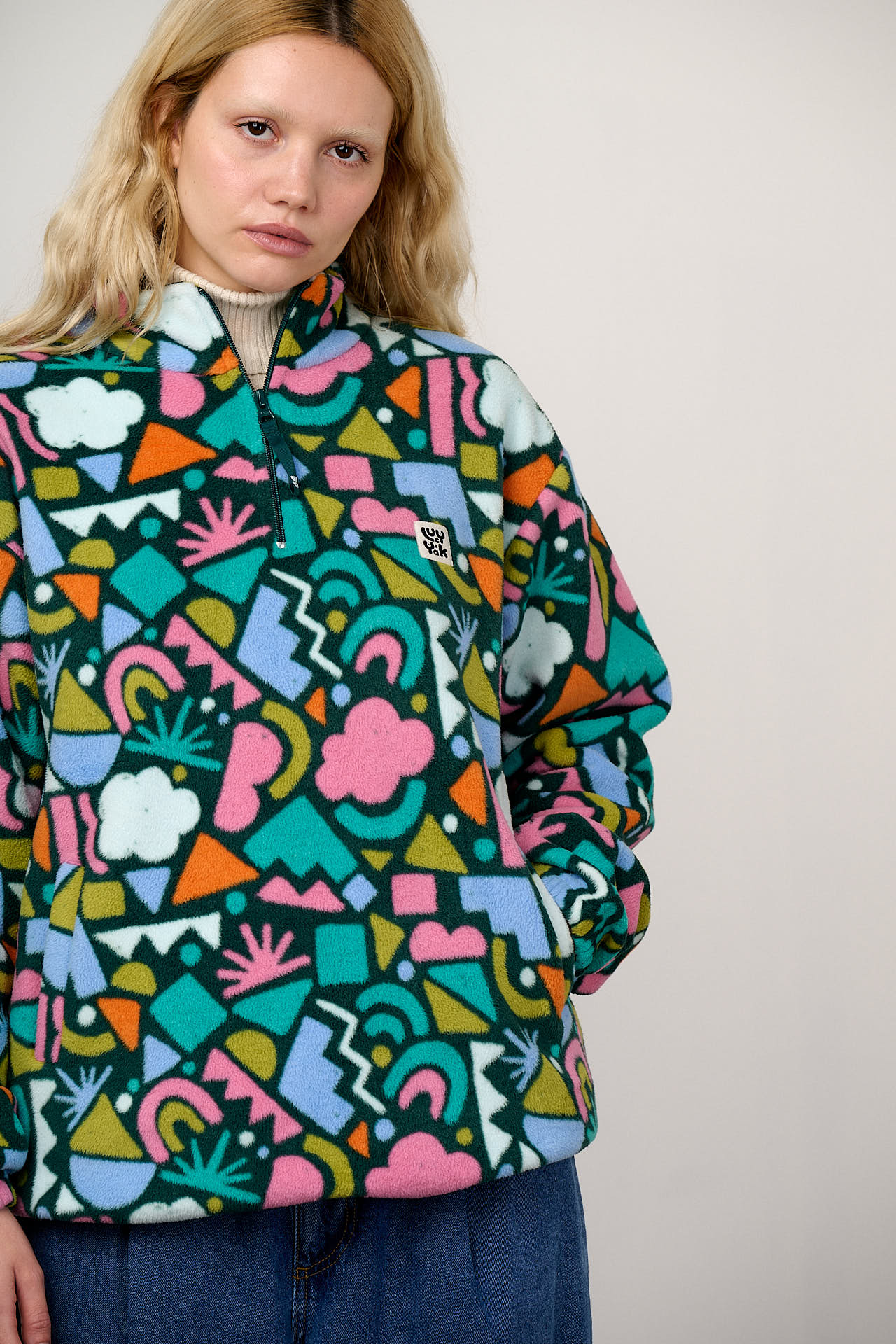 Stevie - Polar Fleece in Bold Shapes