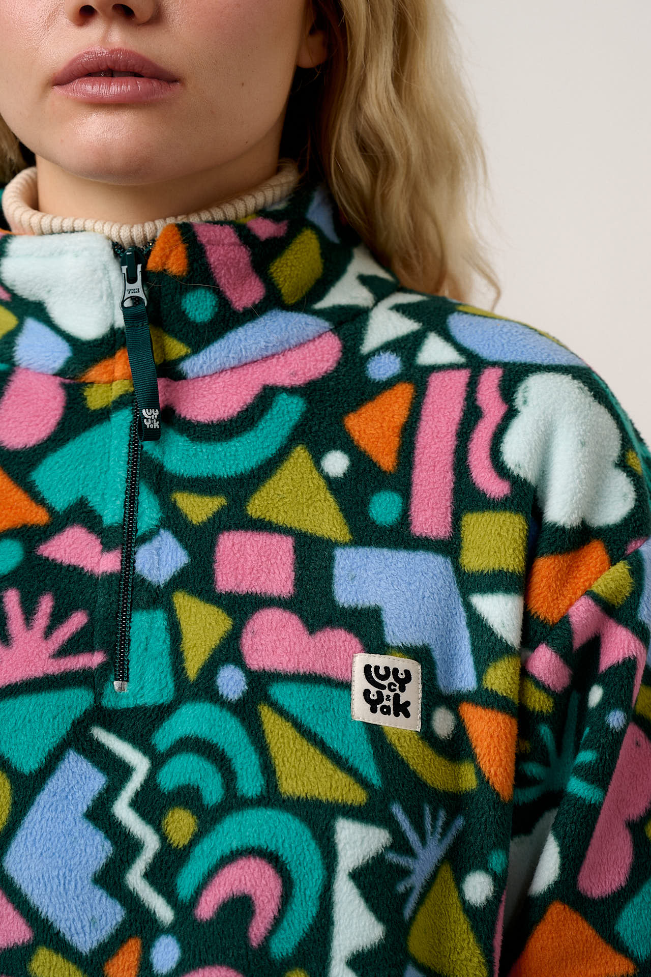 Stevie - Polar Fleece in Bold Shapes