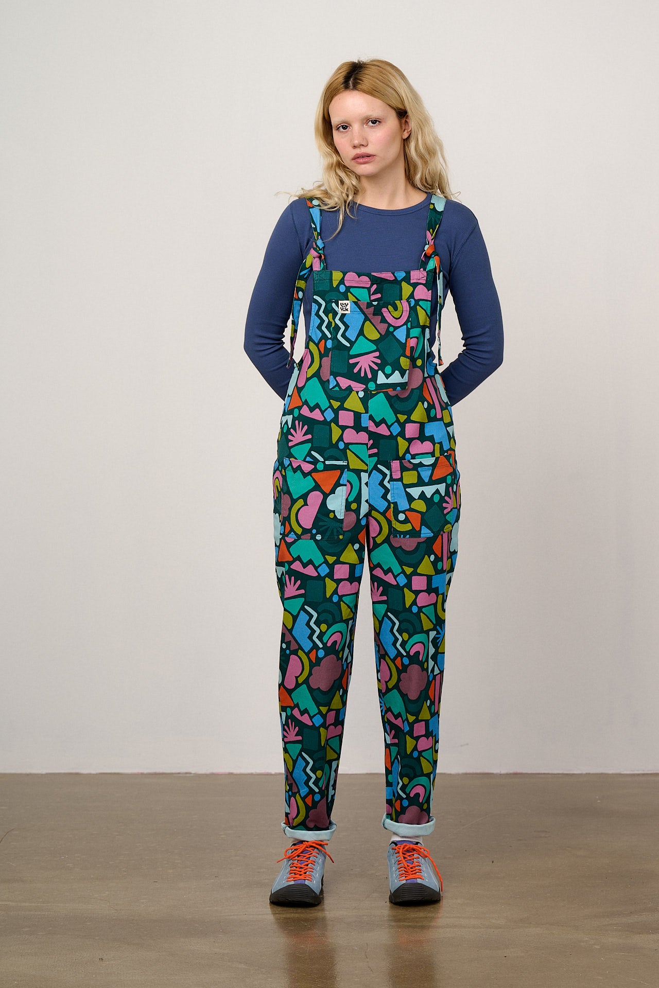 Original - Cotton Dungarees in Bold Shapes