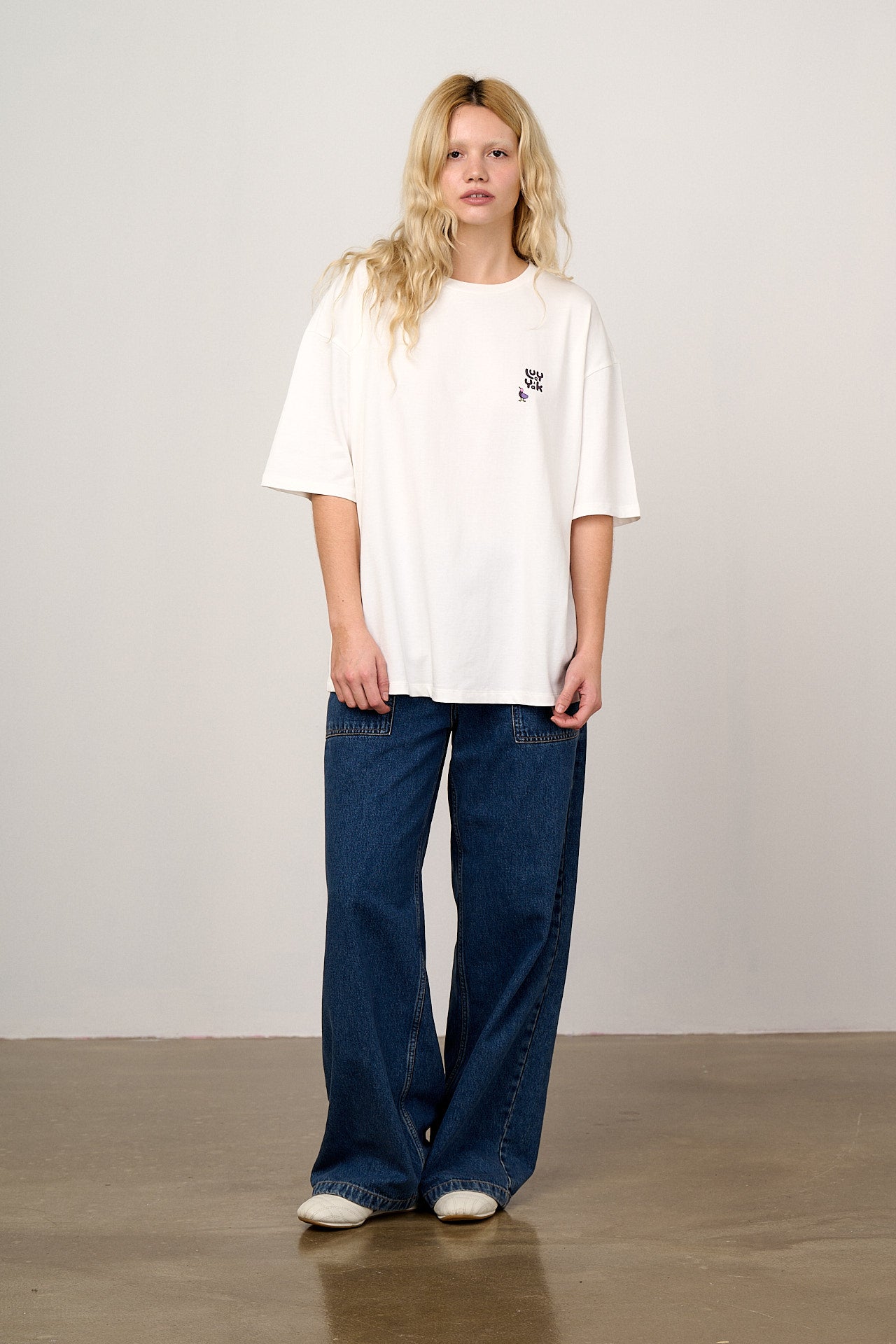 Benny - Oversized Heavyweight Cotton T-Shirt in Musical Cat