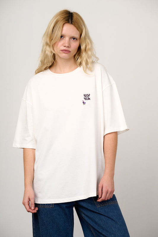 Benny - Oversized Heavyweight Cotton T-Shirt in Musical Cat