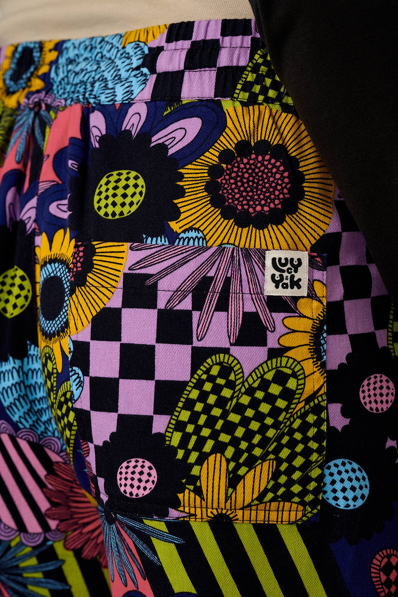 Chuck - Wide Leg Cotton Trousers in Dreams Over Reality