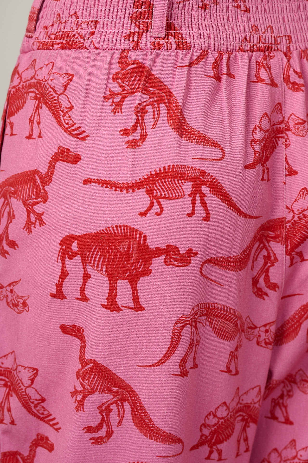 L.E. Alexa - Cotton Trousers in Pink Dinosaur Natural History Museum & Yak