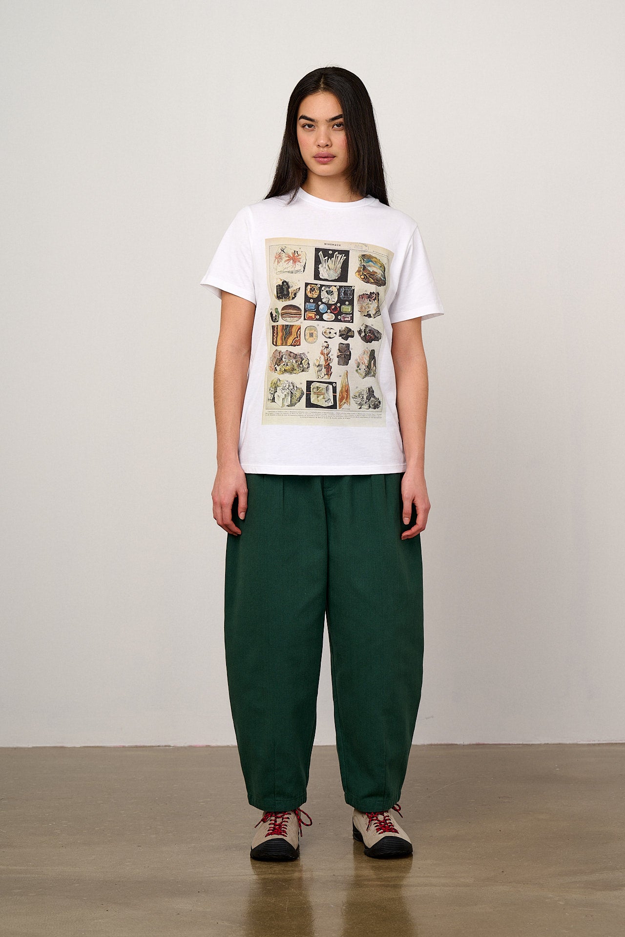 Ashby - Cotton Barrel Leg Trousers in Posy Green