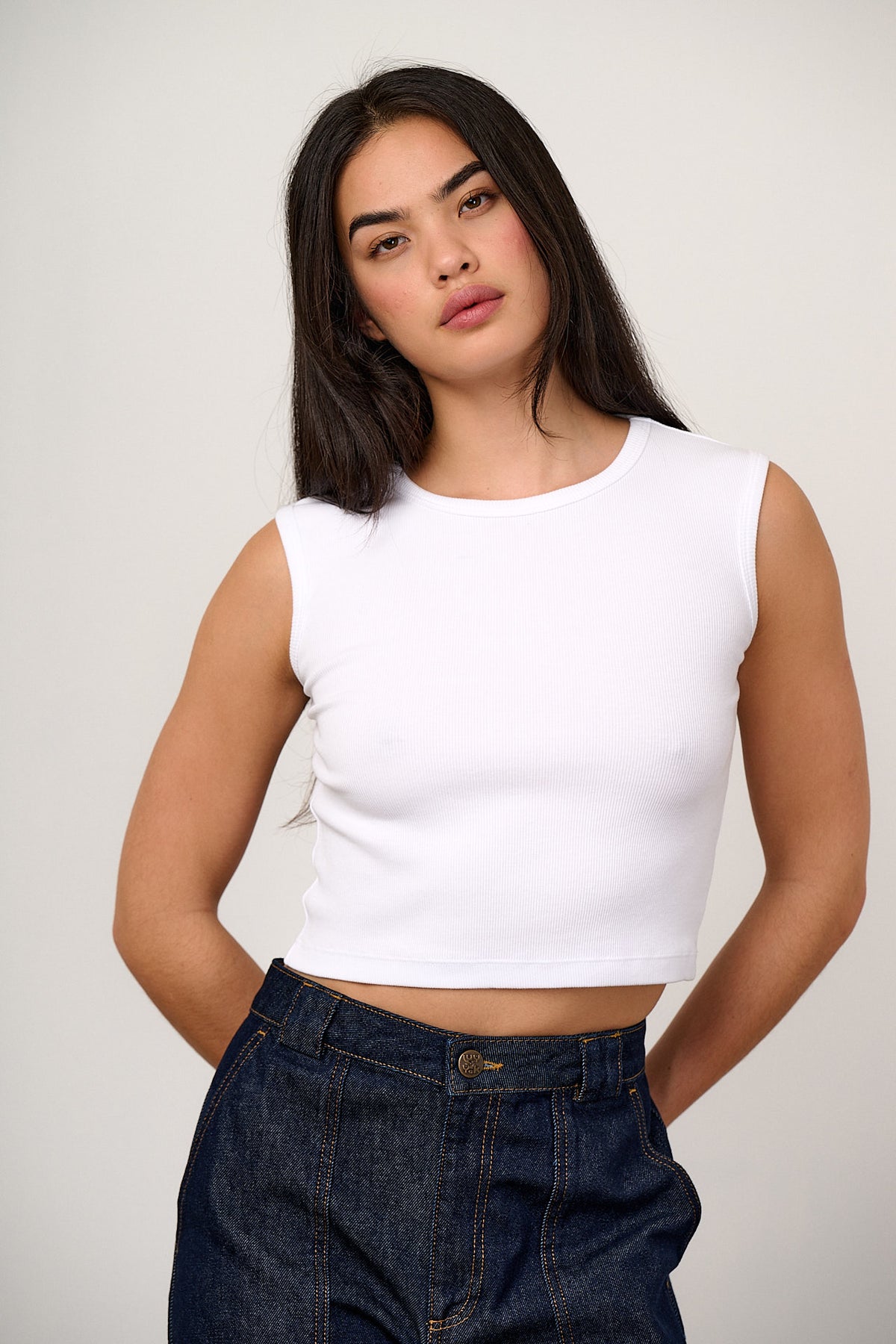 Rue Cotton Ribbed Tank Top