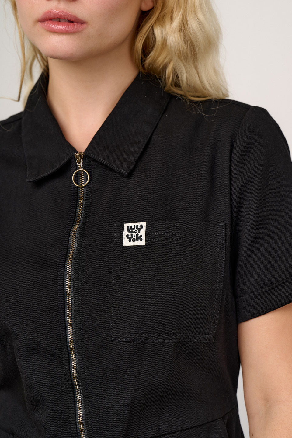 Ragan - Cotton Jumpsuit in Black