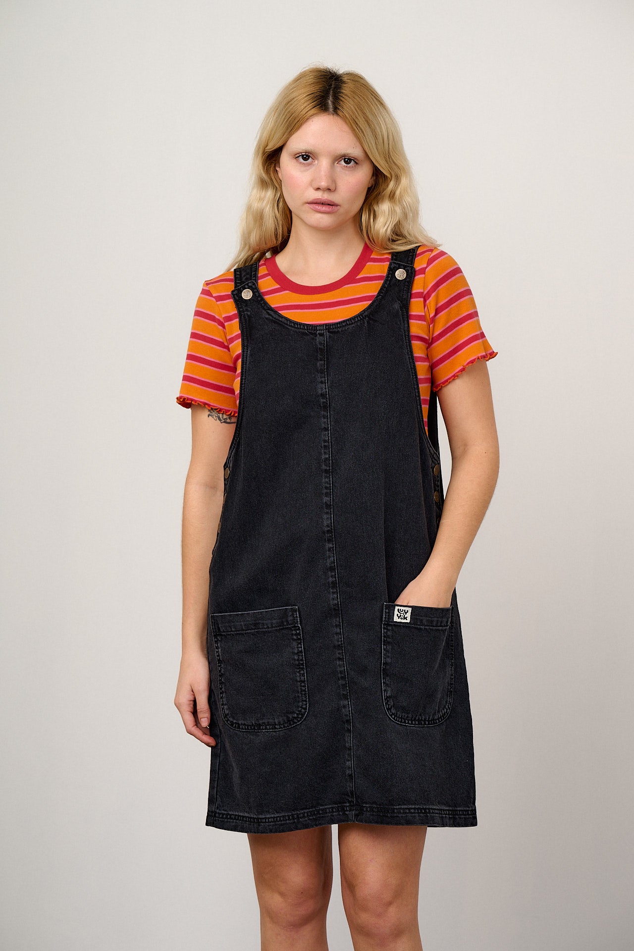 Layla Mini Denim Dress Washed
