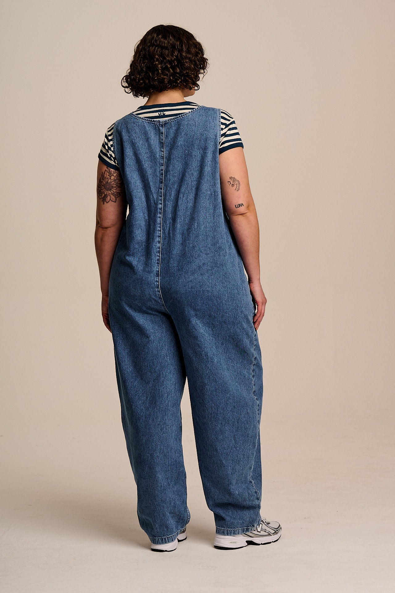 Ara - Denim Dungarees in New Mid Wash