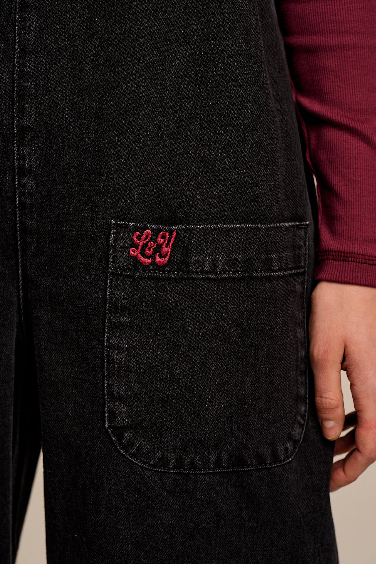 Ara - Denim Dungarees in Black Wash