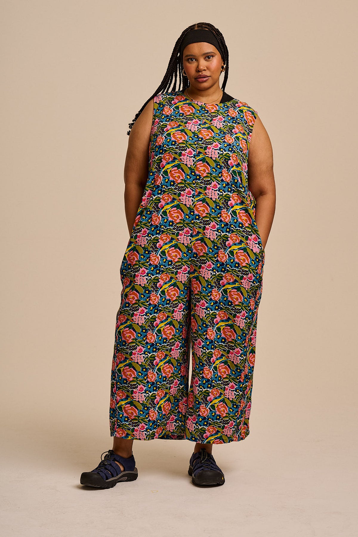 Tilda Cotton & Viscose Wide Leg Jumpsuit Birdie Floral