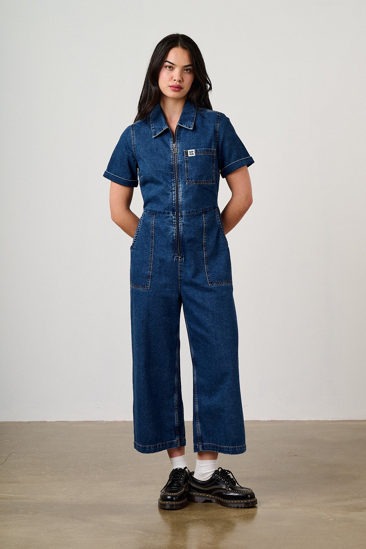 Ragan Denim Jumpsuit Mid Wash