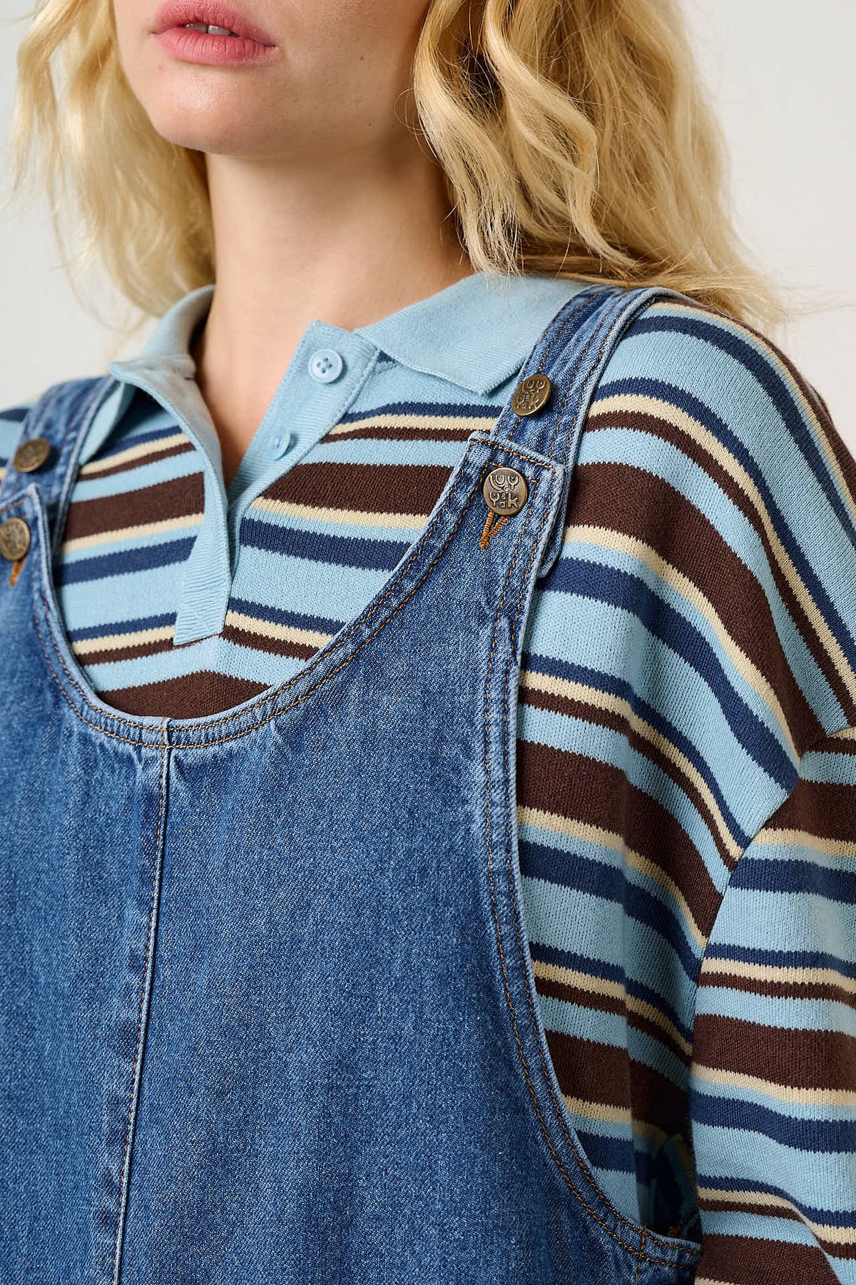 Layla - Organic Denim Mini Dress in Blue Wash