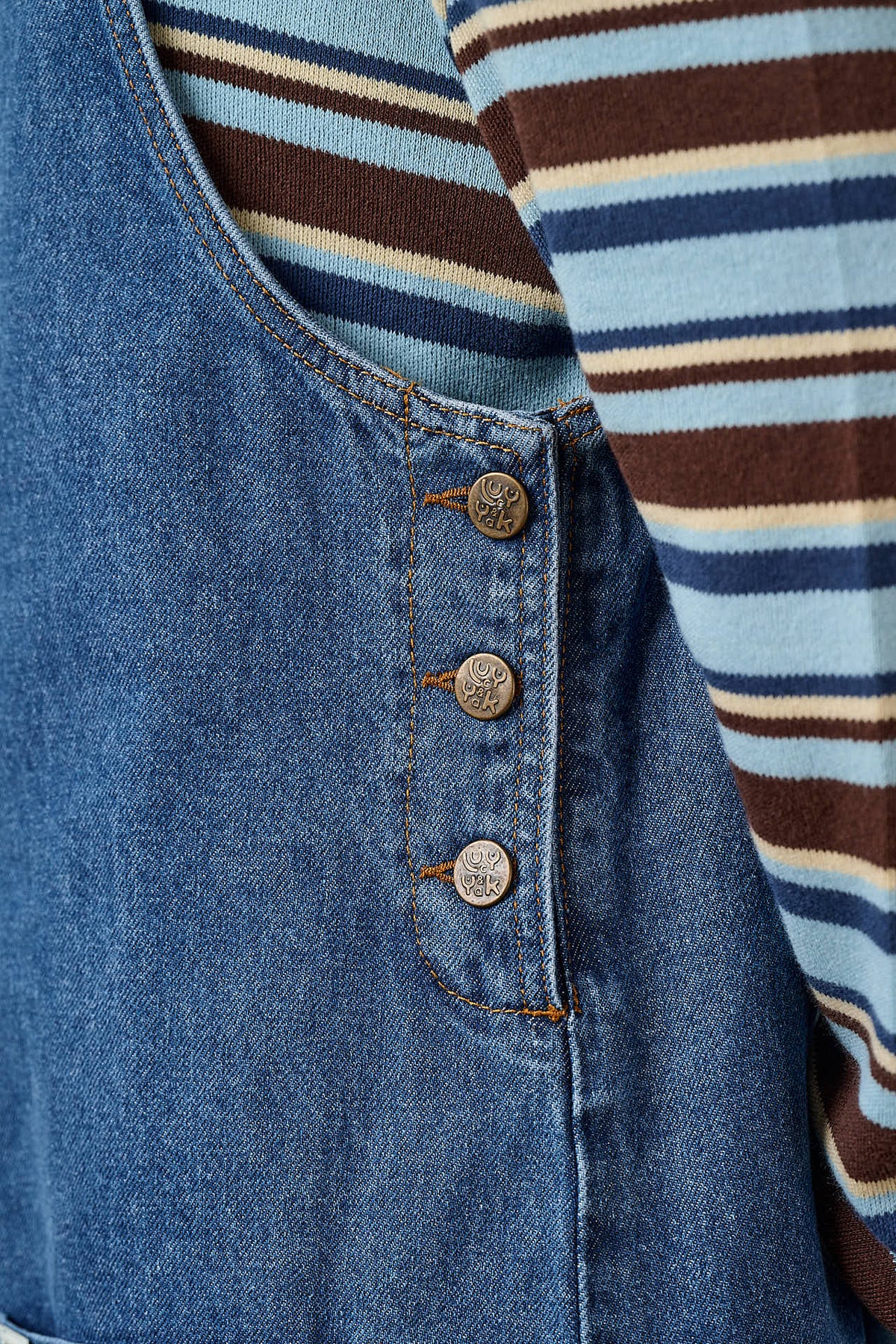 Layla - Organic Denim Mini Dress in Blue Wash