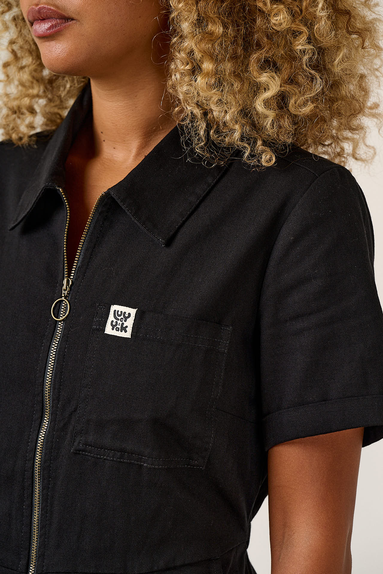 Ragan - Cotton Jumpsuit in Black