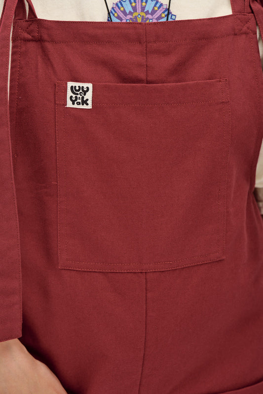 Original - Cotton Dungaree in Maroon