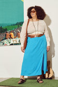 Poppy Skirt: LENZING™ ECOVERO™ - Hawaiian Blue