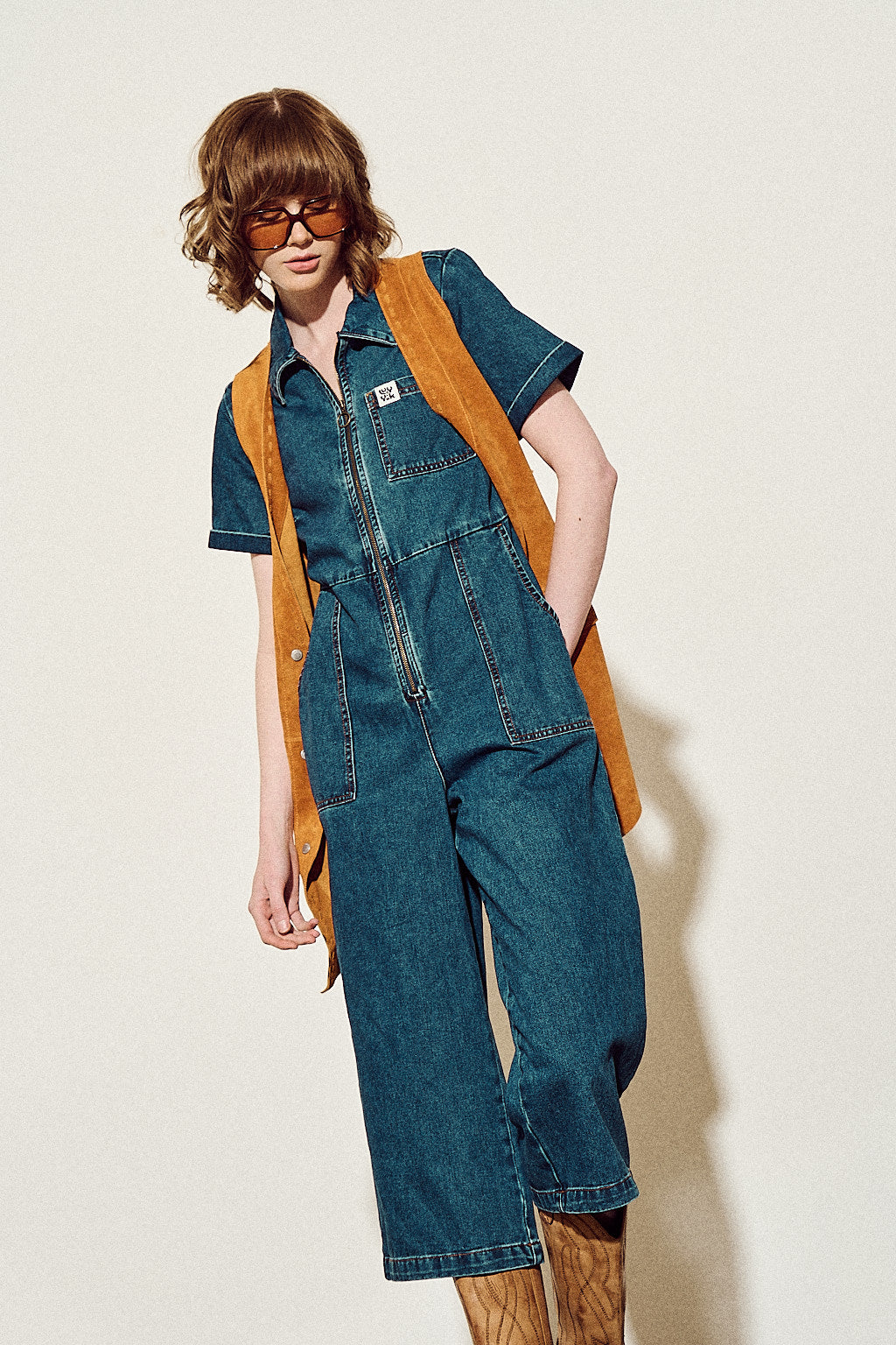 Zara - Zara Denim Jumpsuit Full Piece (zip +buttons) Size 8-10 on Designer  Wardrobe