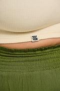 Poppy Skirt: LENZING™ ECOVERO™ - Pesto Green