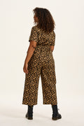 Ragan - Cotton Jumpsuit in Leopard Print