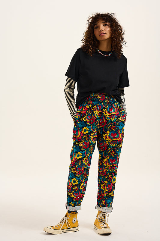 Alexa Trousers: ORGANIC COTTON - Cloud Print