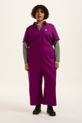 Ragan Jumpsuit: ORGANIC COTTON - Hollyhock Purple