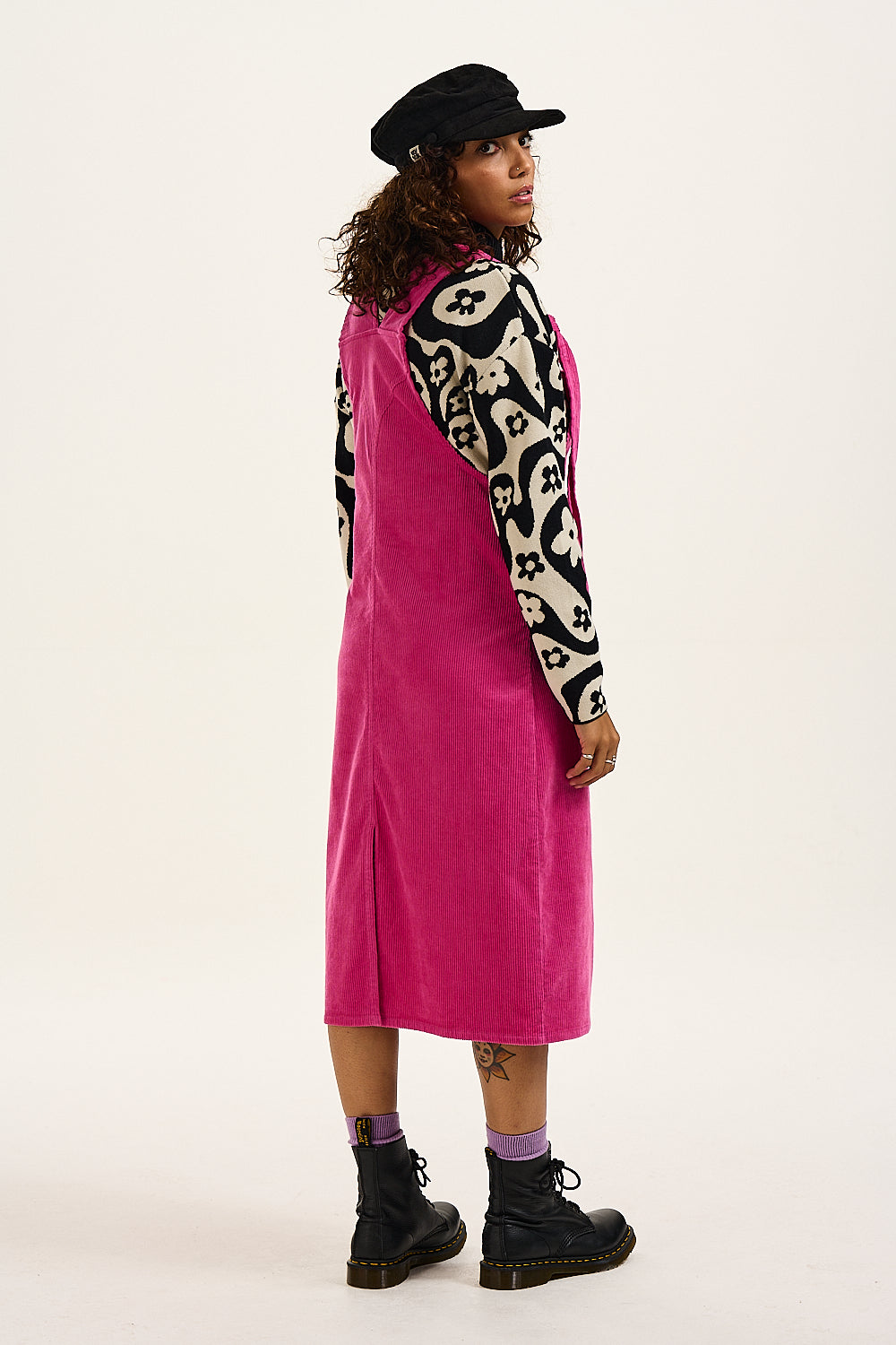Danni Dress: ORGANIC CORDUROY - Power Pink