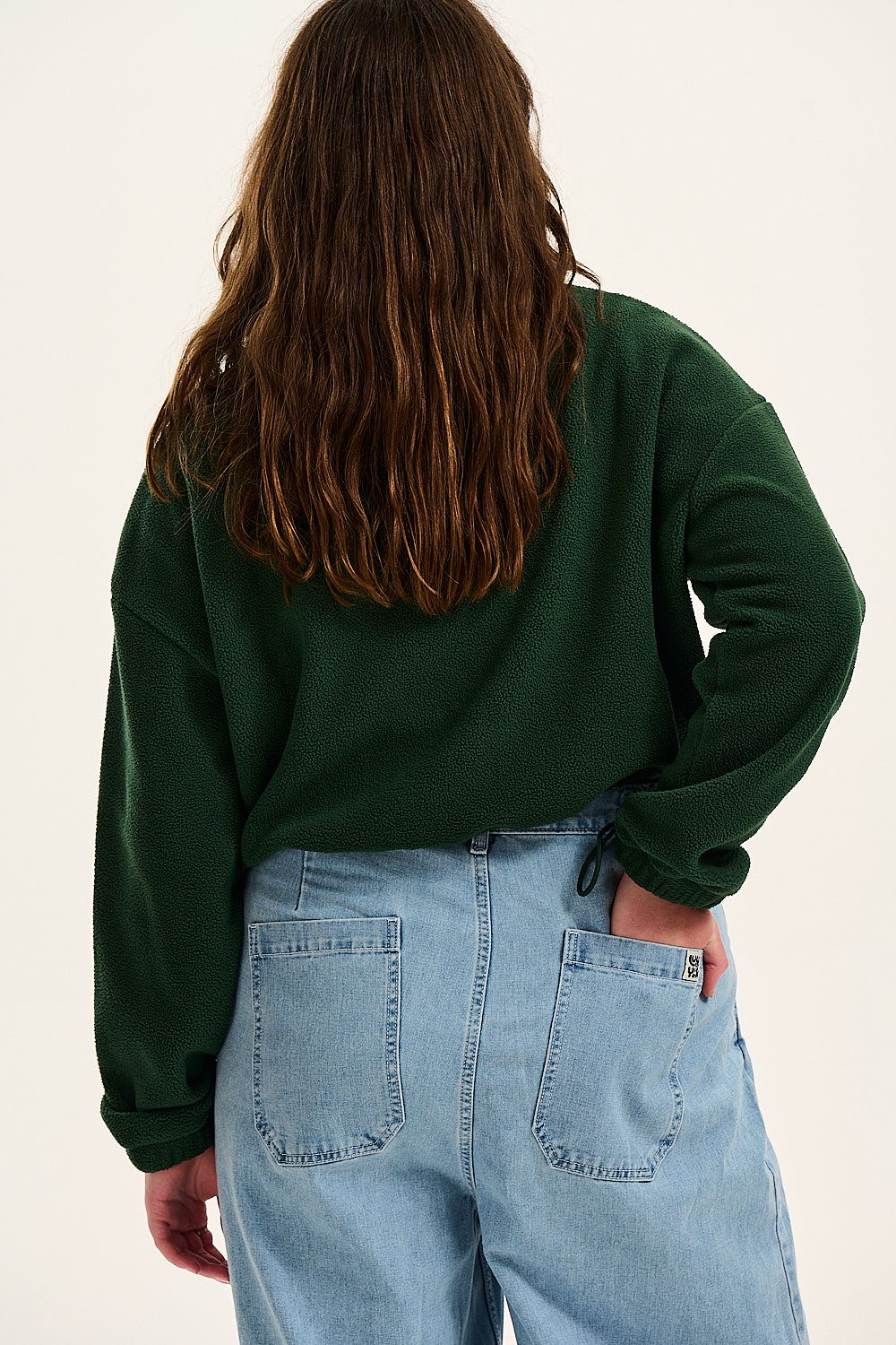 Cropped fleece cheap jumper