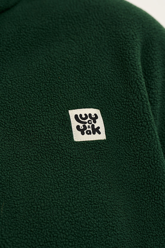 Blake Cropped Fleece: RECYCLED BOTTLES - Posy Green – Lucy & Yak