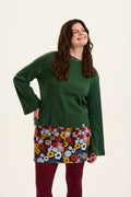 Hermione Fluted Top: ORGANIC COTTON - Posy Green