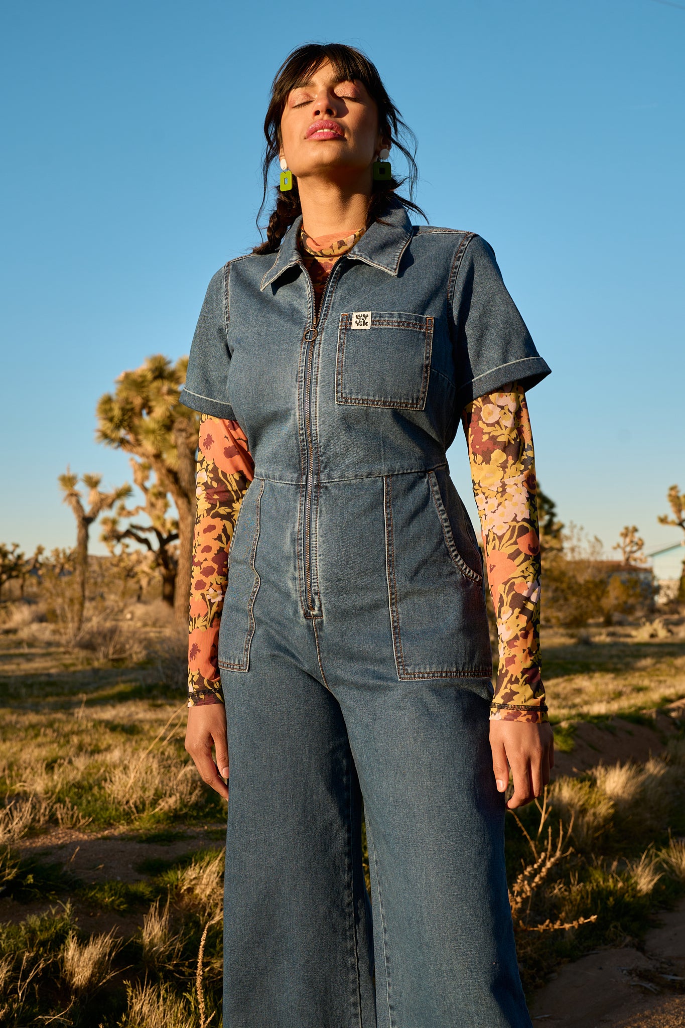 Plus size denim boiler suit online